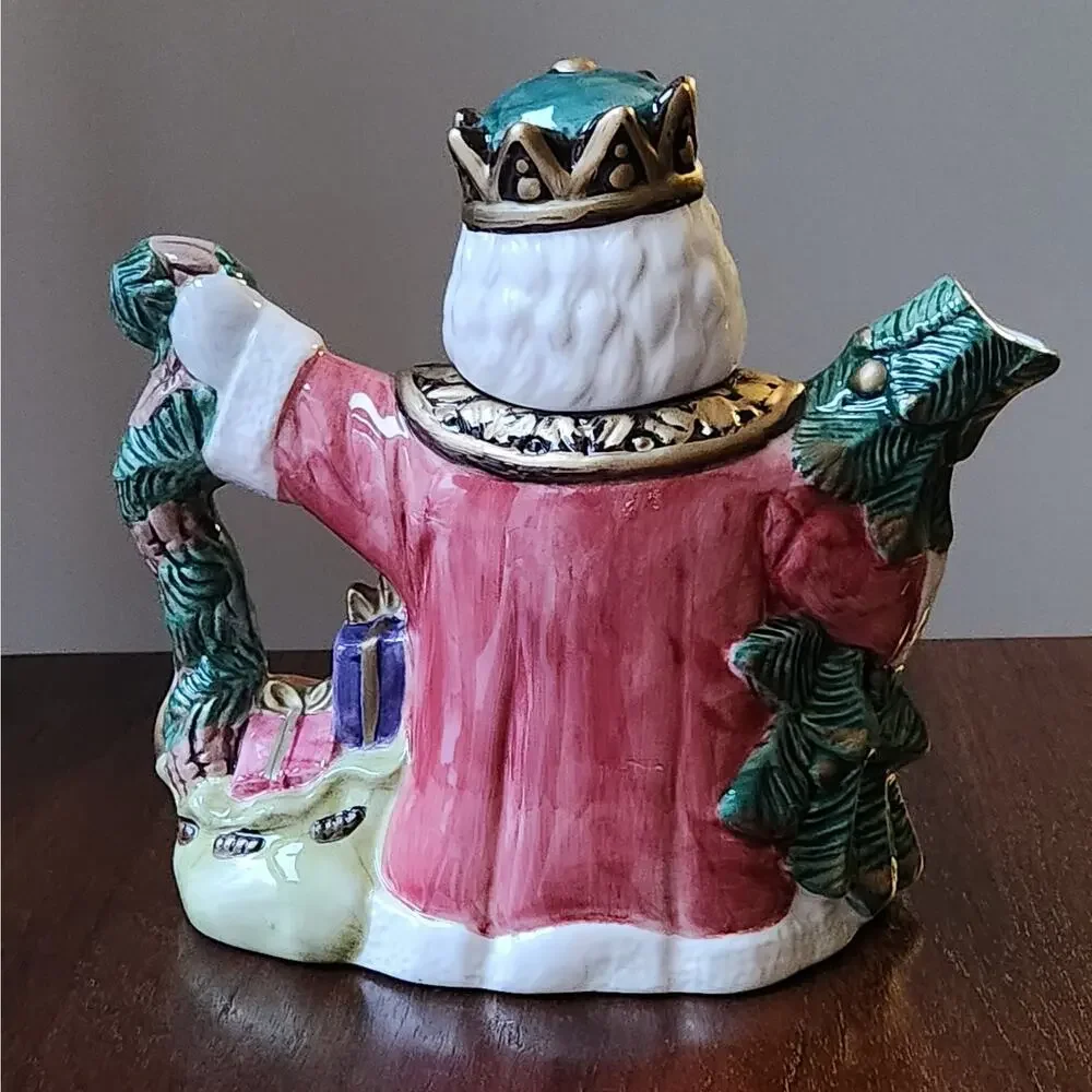 Vintage World Bazaars Santa Ceramic Pitcher / Teapot – Early 2000s